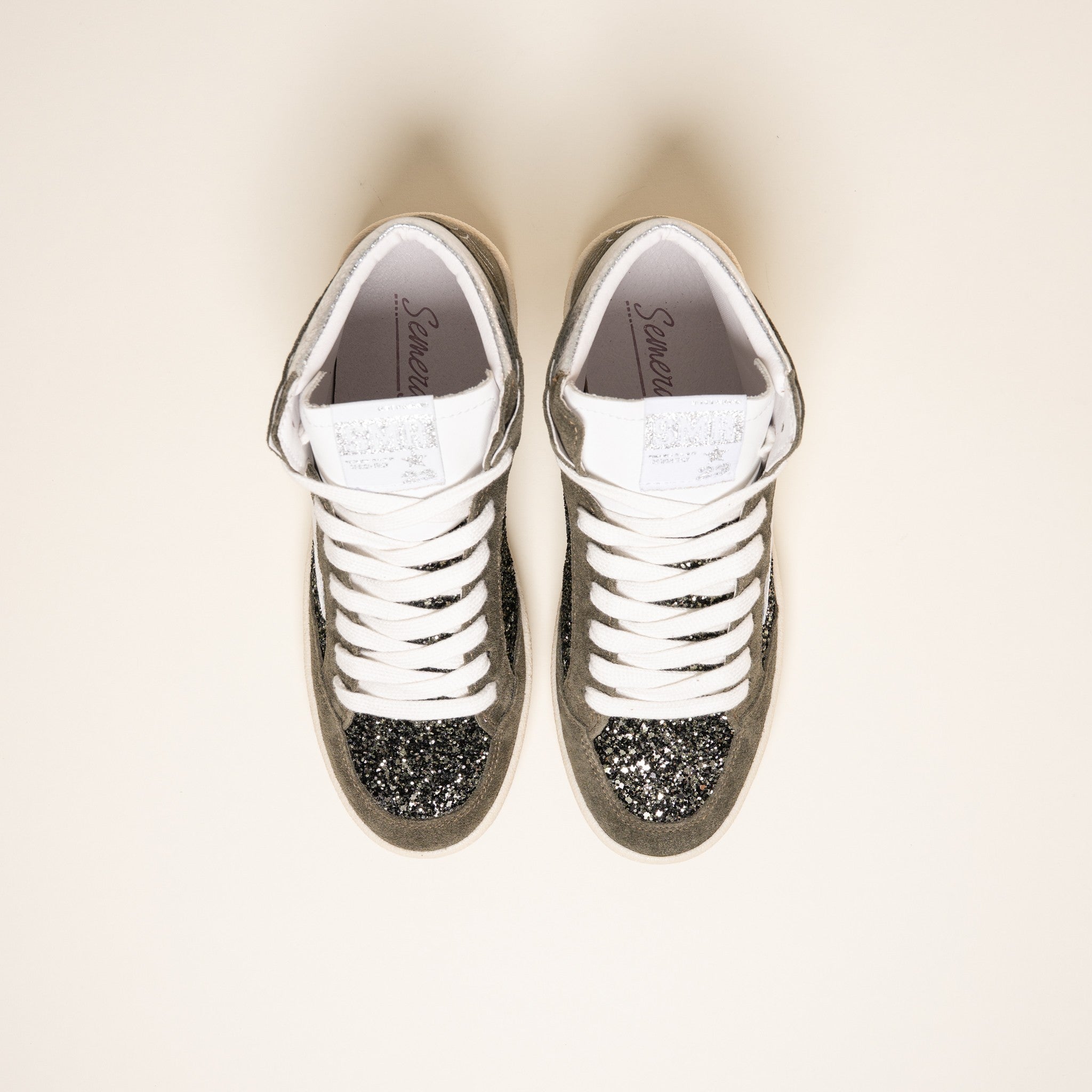 SMR Braga C227 baskets kaki et argent