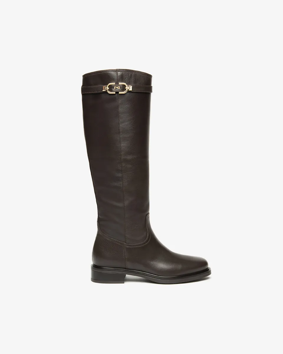 NeroGiardini Bottes Femme en Cuir bottes hiver cuir