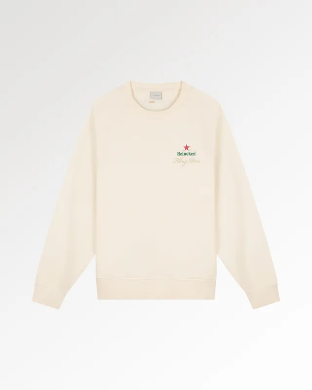 Filling Pieces Sweatshirt Heineken sweat blanc cassé coton bio