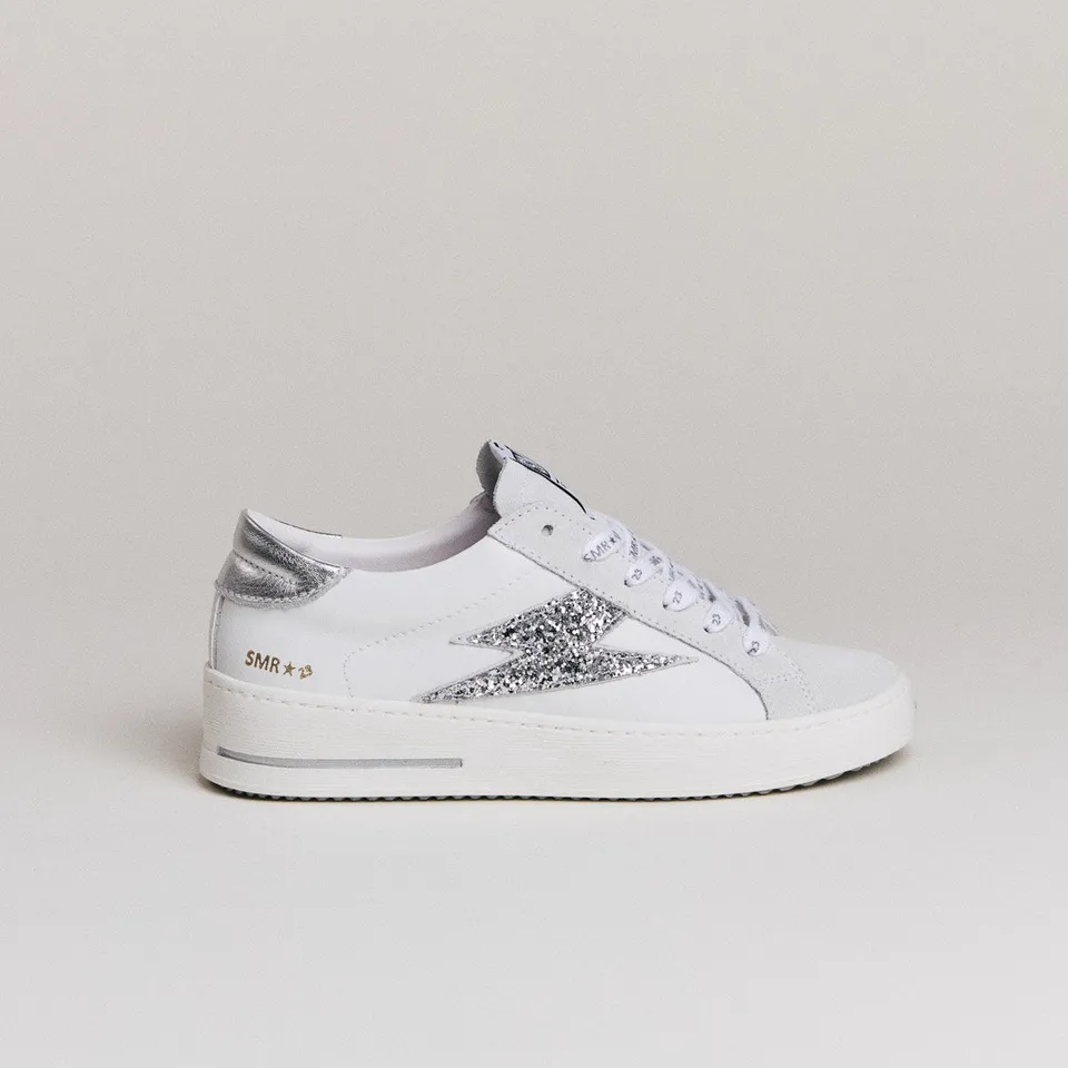 Semerdjian Maya D382 baskets cuir blanc argent