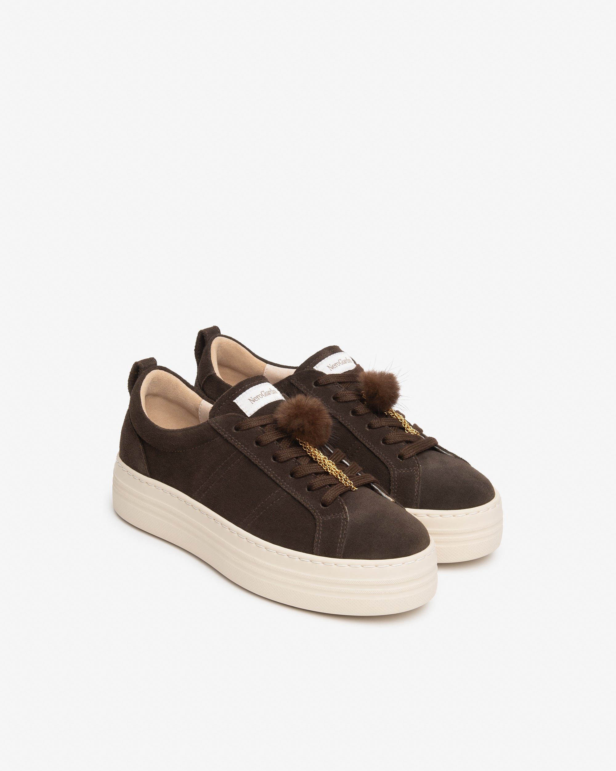 NeroGiardini Sneakers Femme Daim Plateforme 40 mm