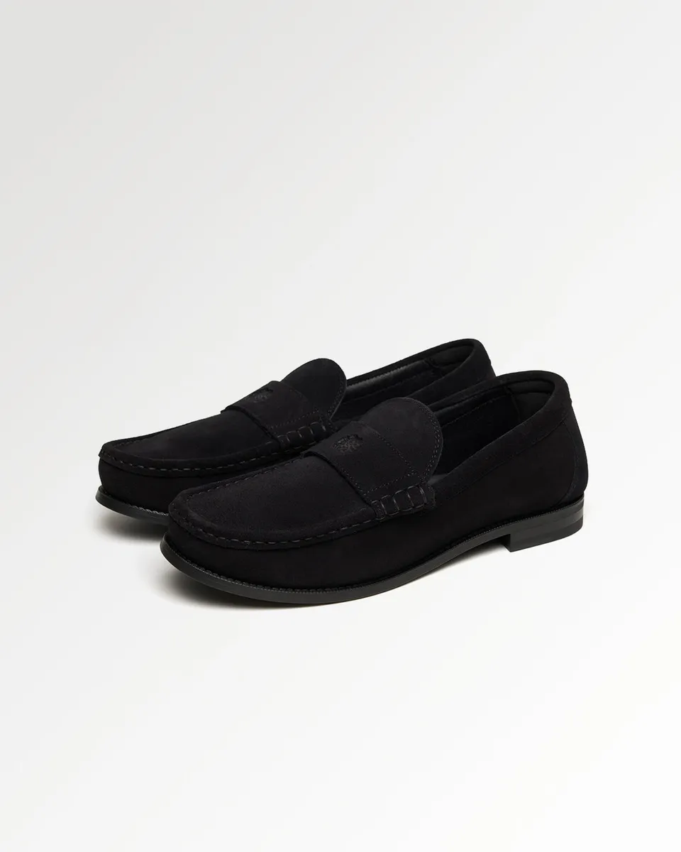 Filling Pieces Lux Loafer Suede Mocassin daim noir