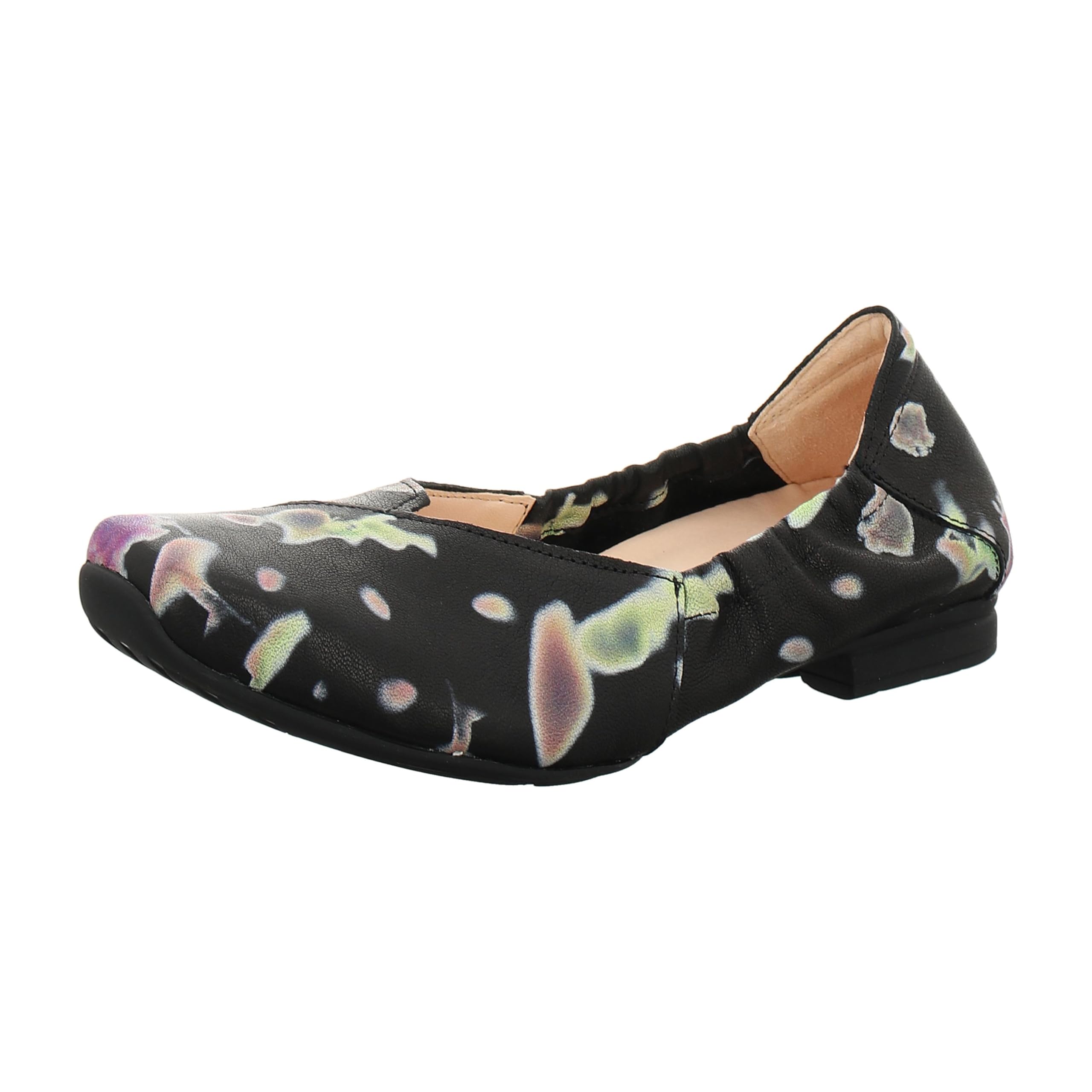 Think Gaudi ballerines femme noir cuir semelle amovible