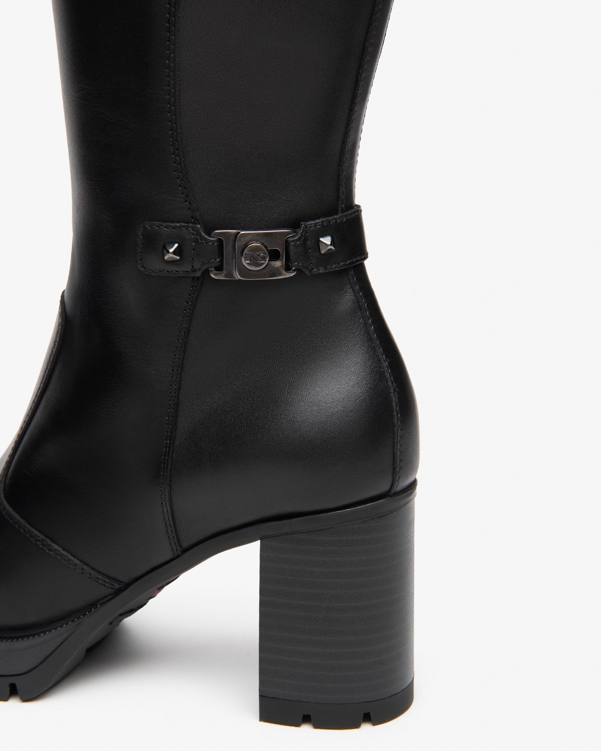 NeroGiardini Bottes bottes femme cuir talon 80mm 38