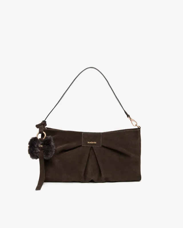 Nerogiardini Sacs Sac épaule cuir daim PZ drapé