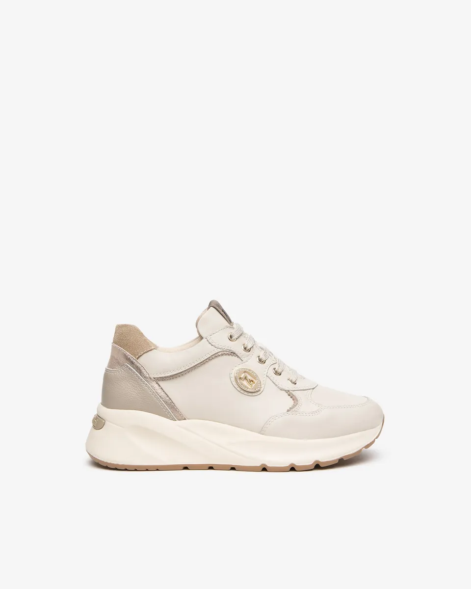 NeroGiardini Sneakers Femme Cuir Strass Semelle 60 mm