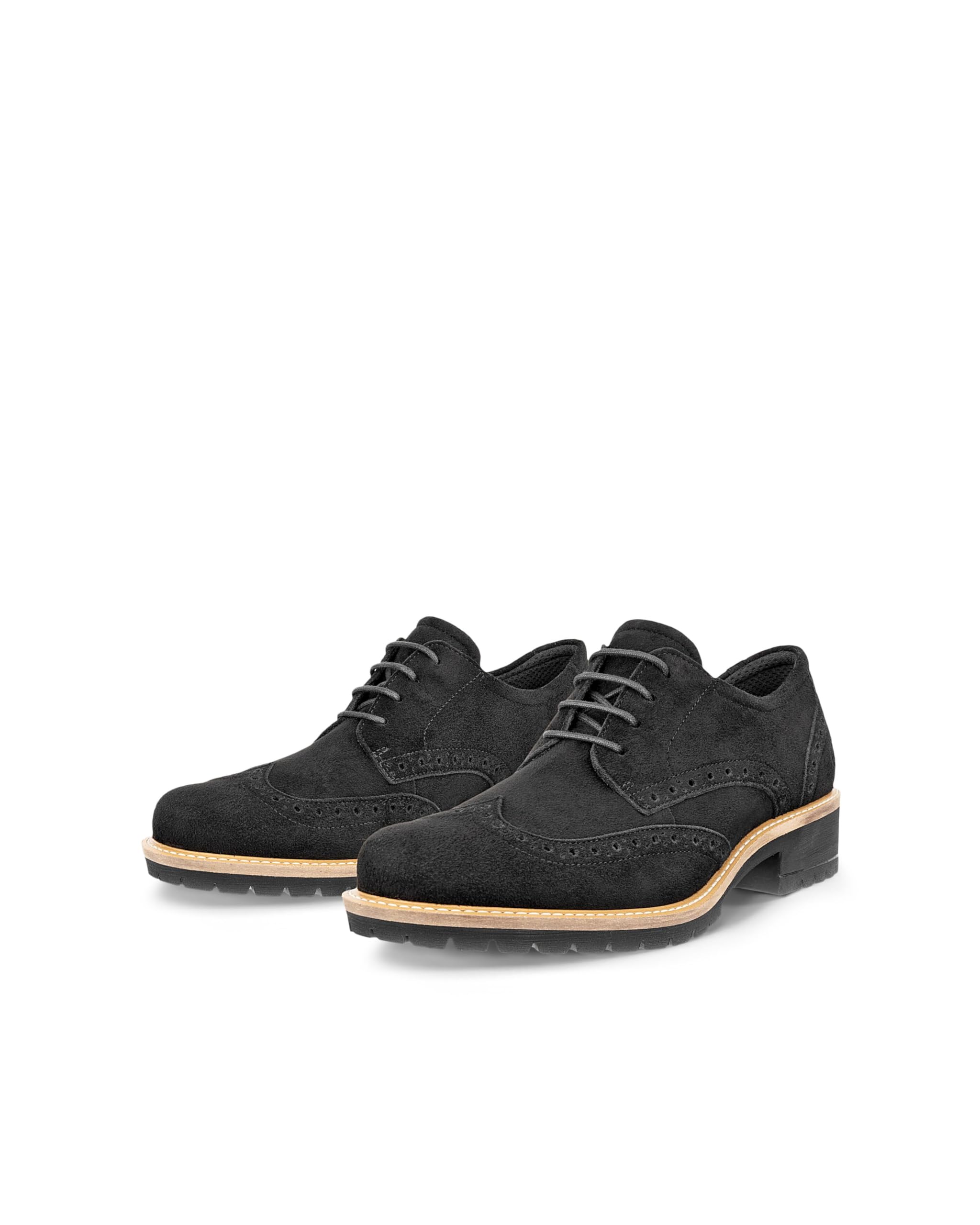 Ecco Elaina Derby Oxford Femme Noir Cuir Plat