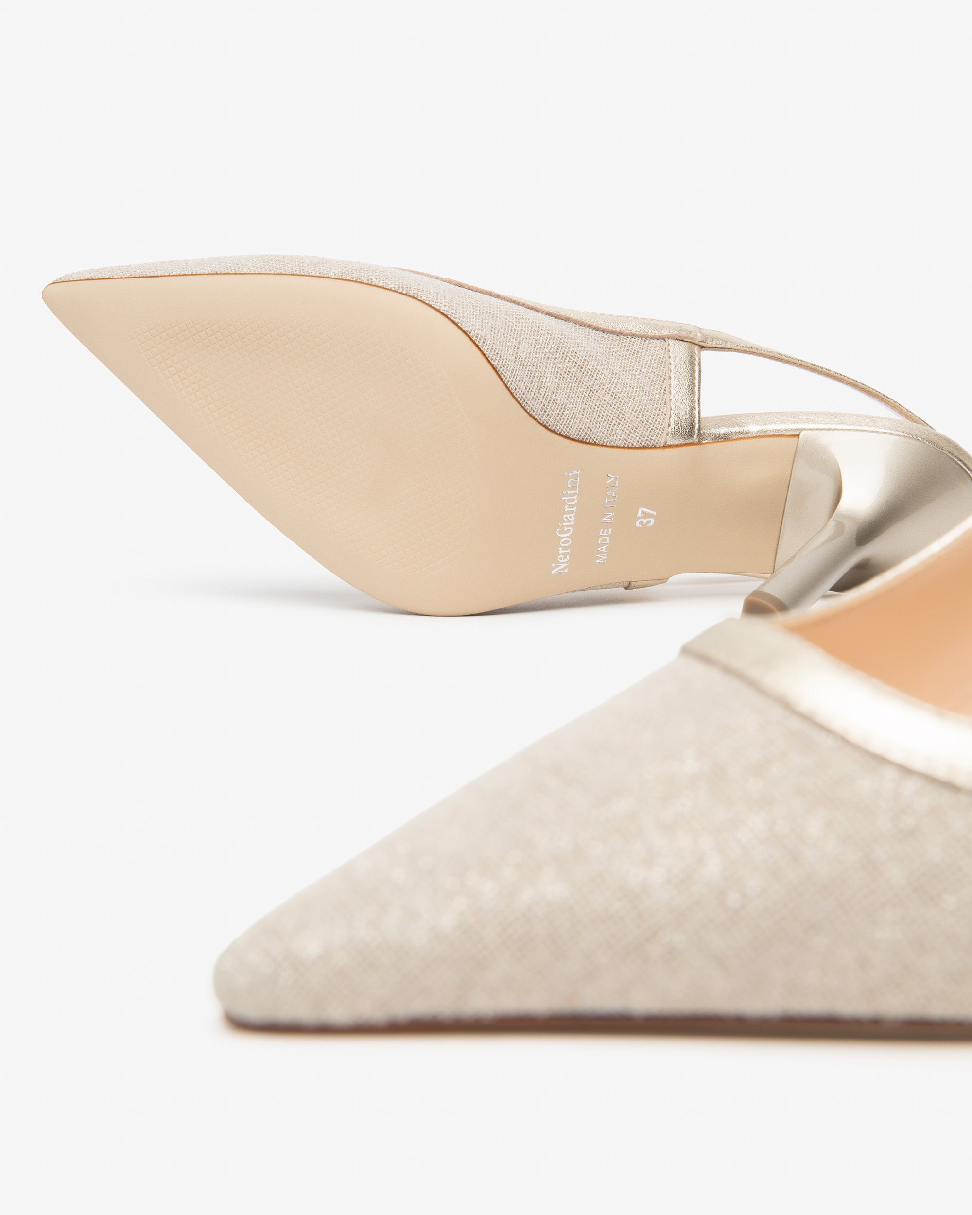 NeroGiardini Slingbacks Femme Tissu et Cuir Premium