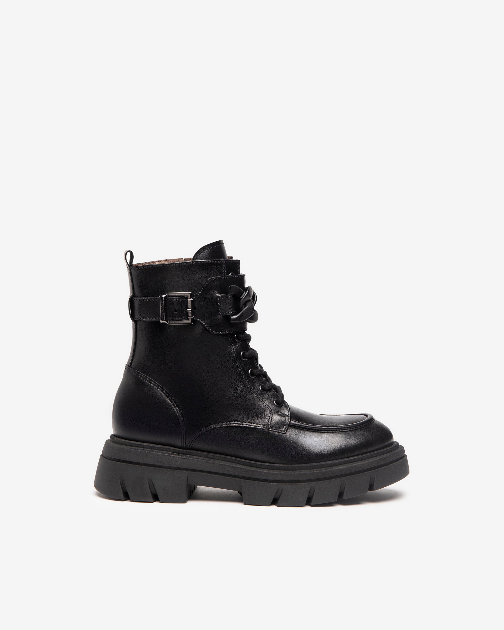 NeroGiardini Bottines combat boots femme cuir DryGo