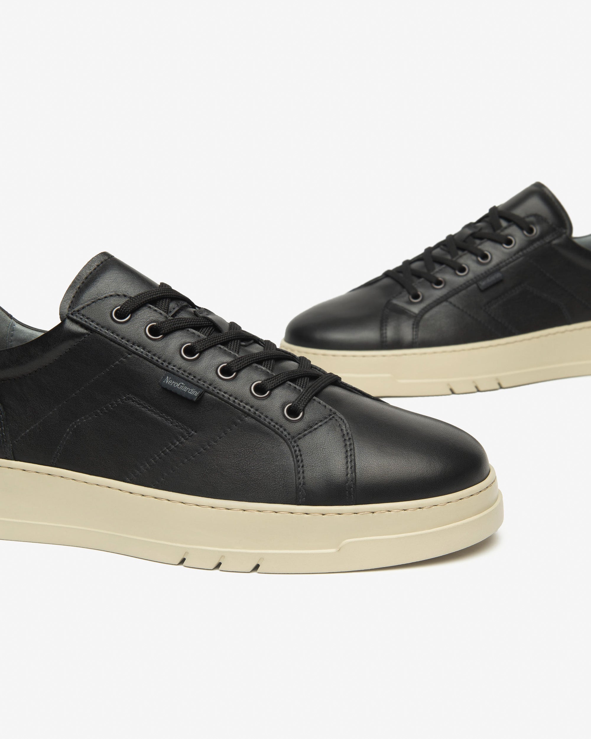 Nerogiardini Sneakers Sneakers Homme en Cuir Automne Hiver