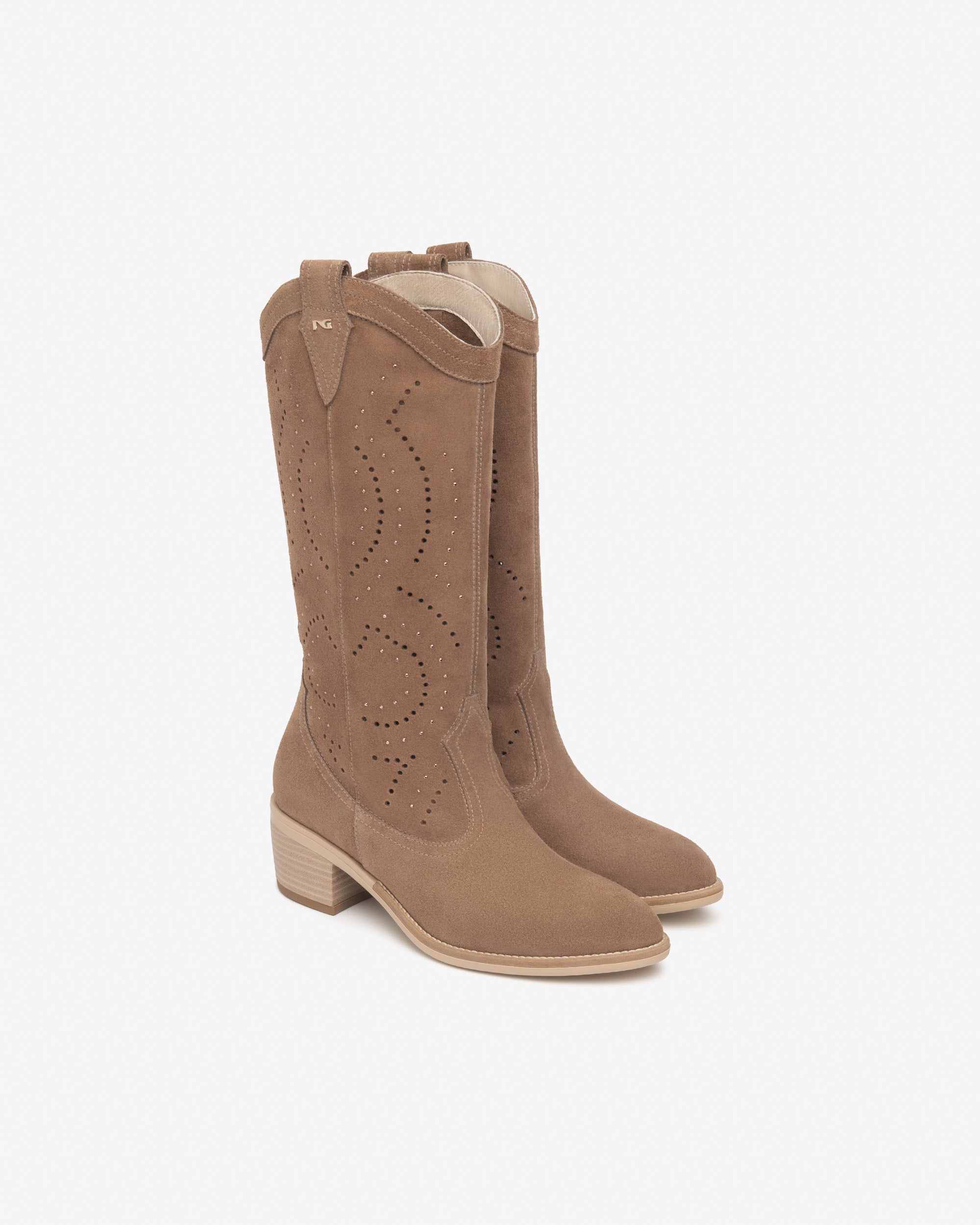NeroGiardini Bottes Femme Cuir Velours Made in Italy
