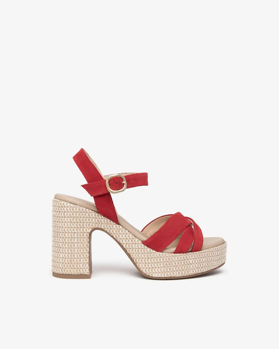 NeroGiardini Sandales Femme en Cuir Velours Été