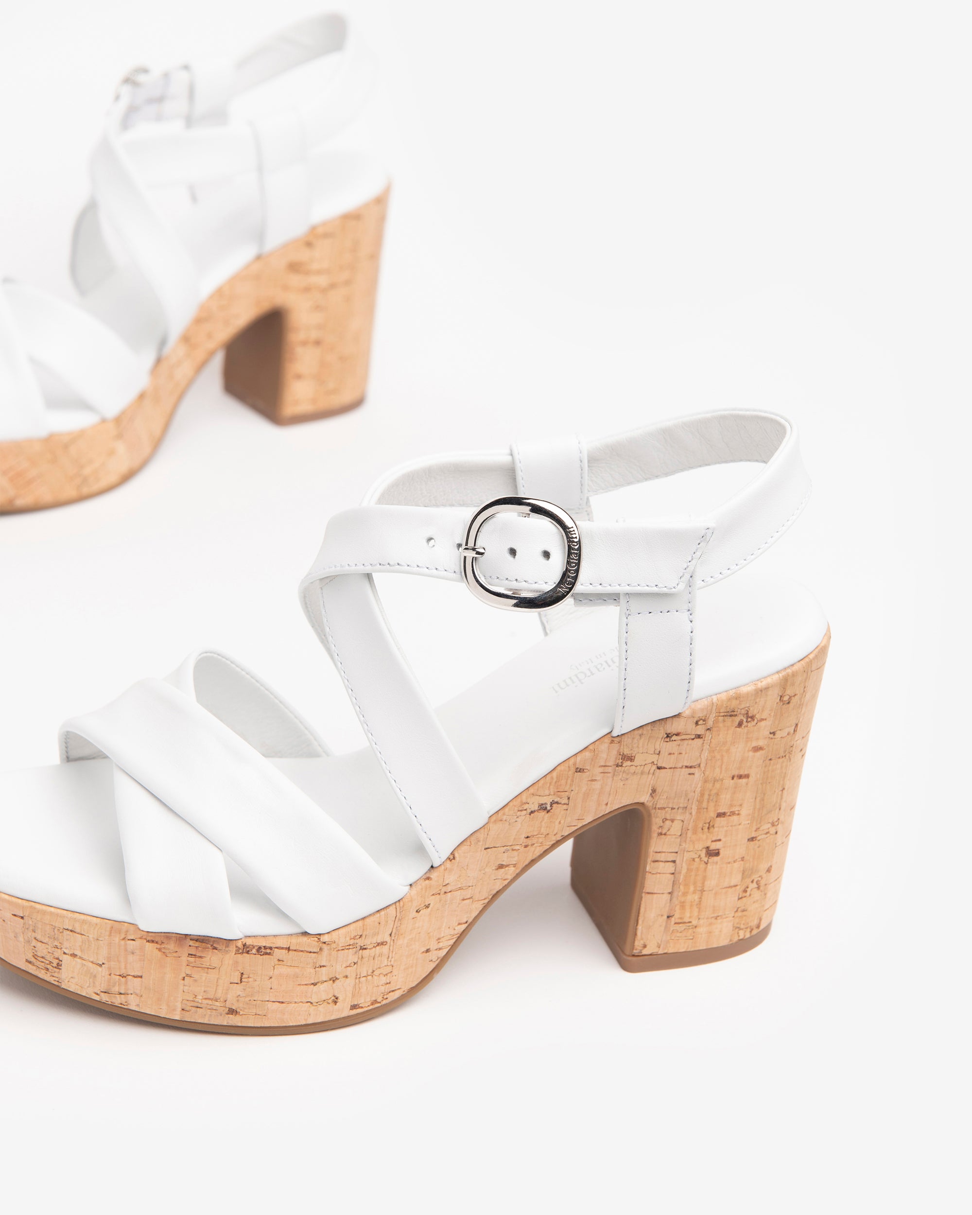 NeroGiardini Sandales Femme Cuir Talon 9 cm Liège