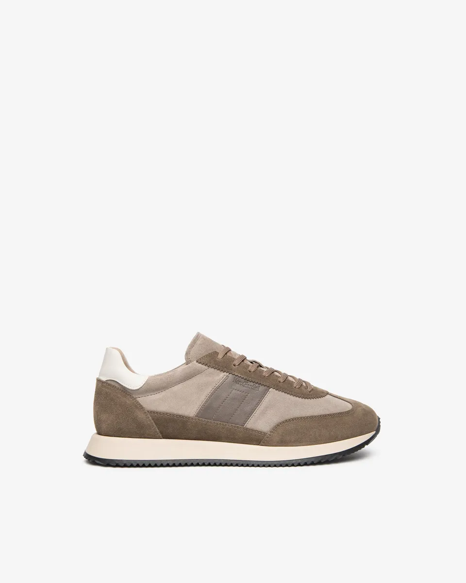 Nerogiardini Sneakers Homme Cuir Velours Daim Marron