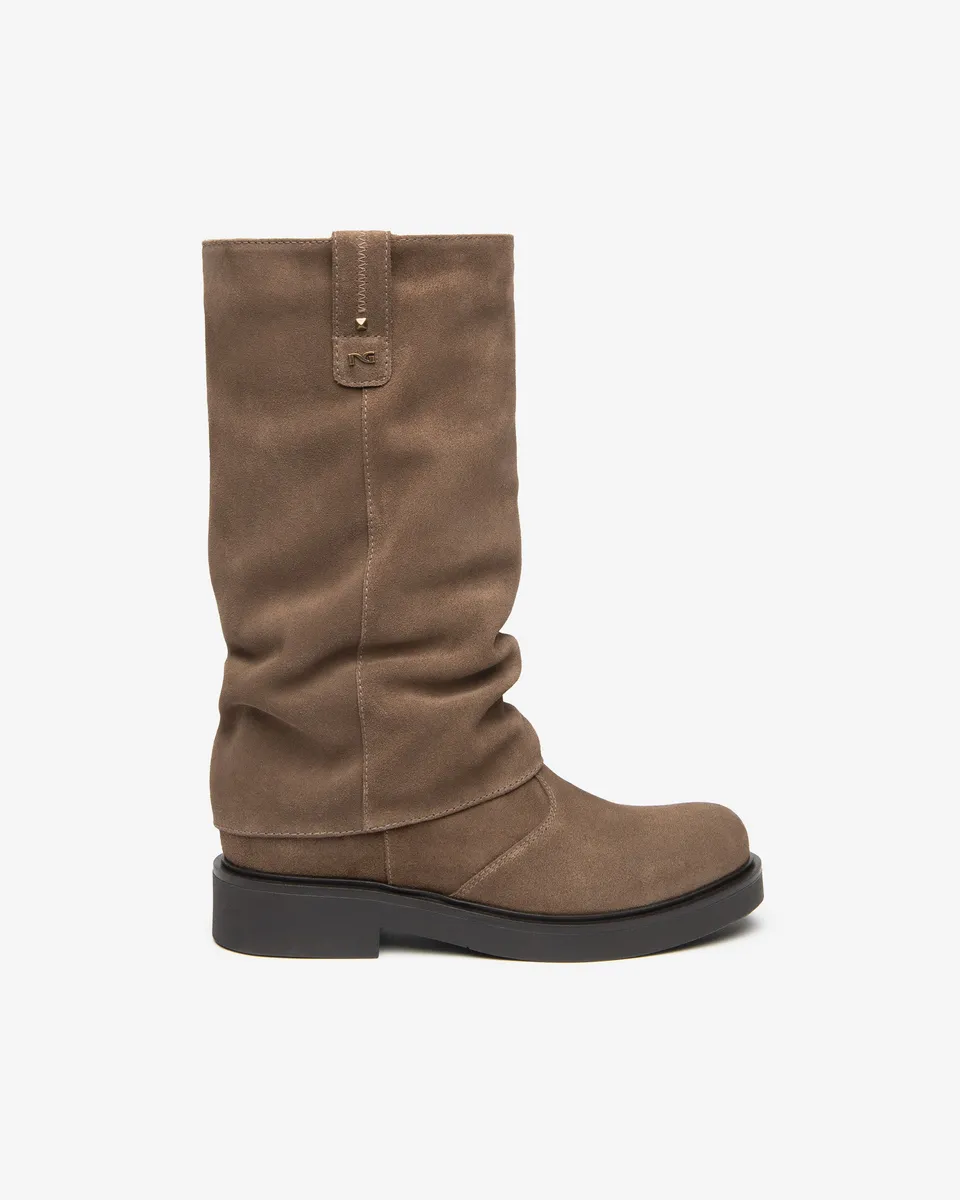 NeroGiardini Bottes bottines femme daim biker 35 mm