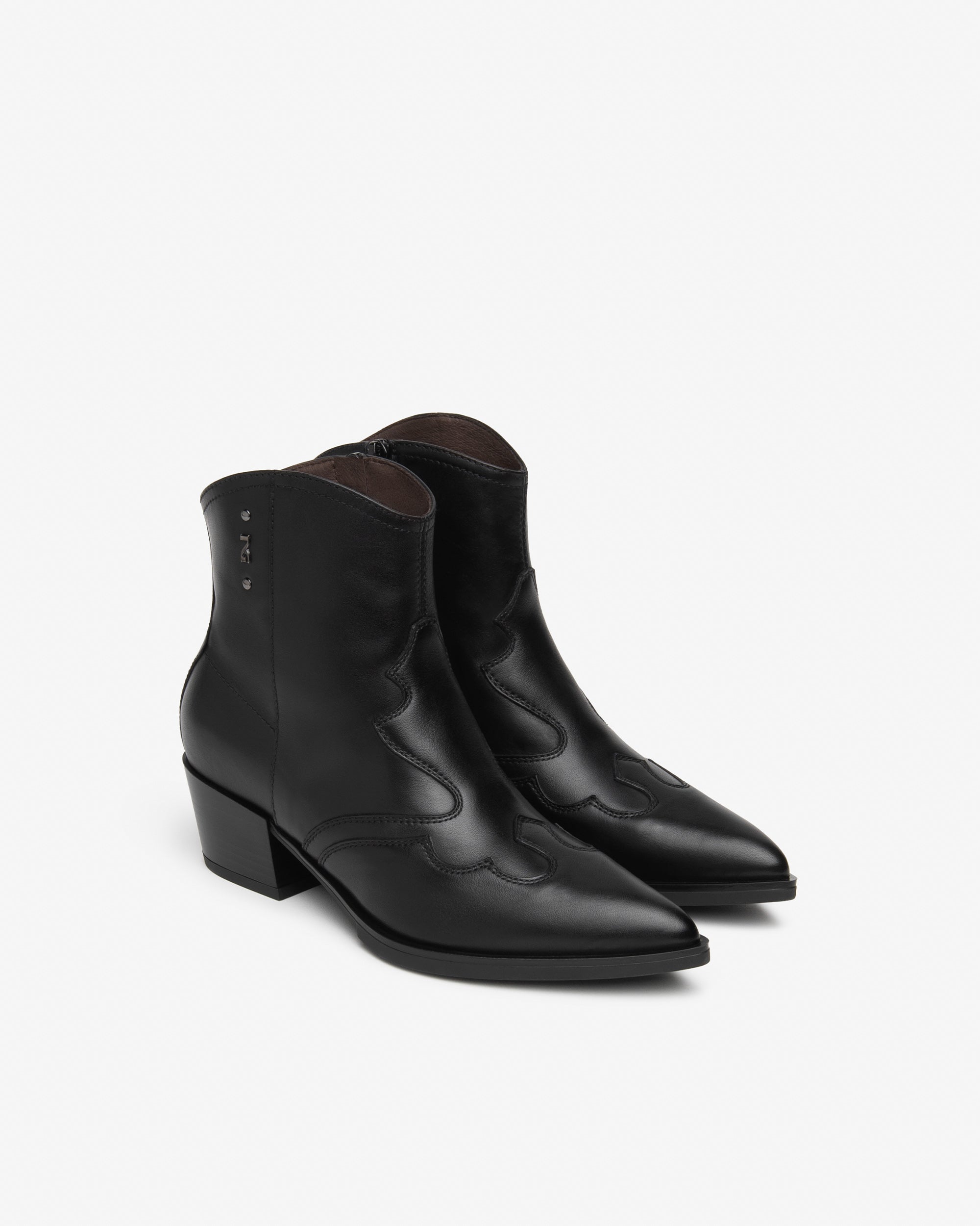 NeroGiardini Bottines Femme en Cuir Western Talon 50 mm