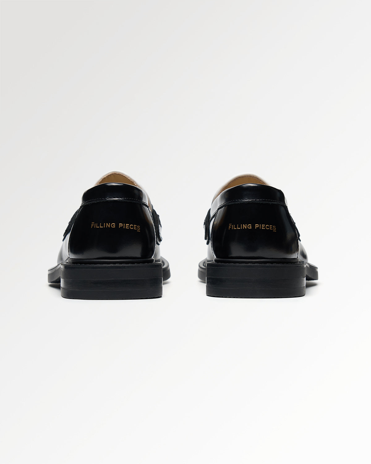Filling Pieces Broken Plate mocassins noirs delft bleu