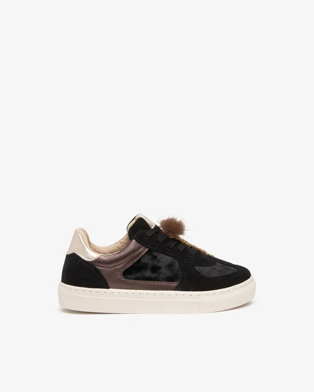NeroGiardini Sneakers Fille Cuir Velours 30-39 Pompon