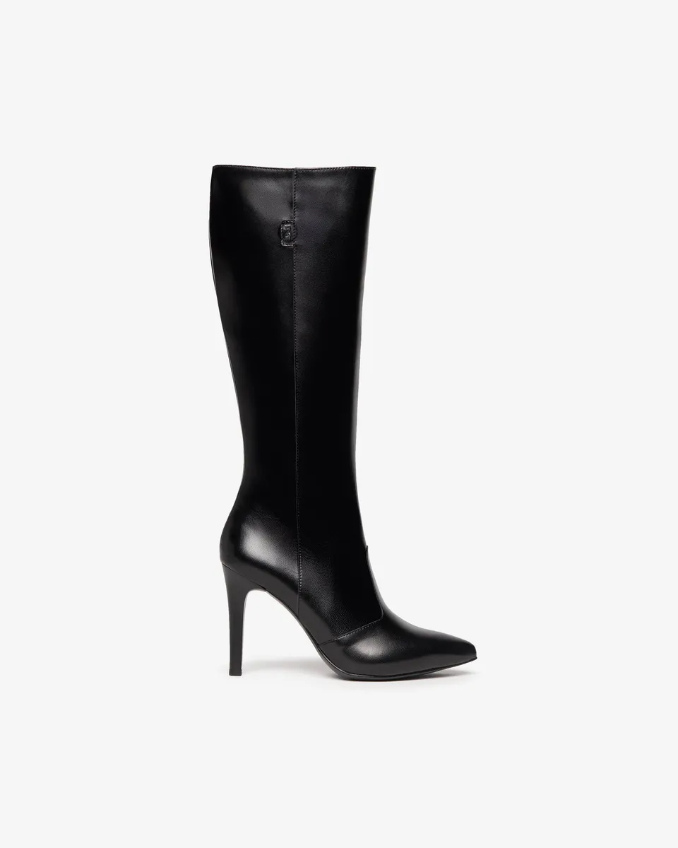Nerogiardini Bottes Femme Cuir Hiver Élégant Italien