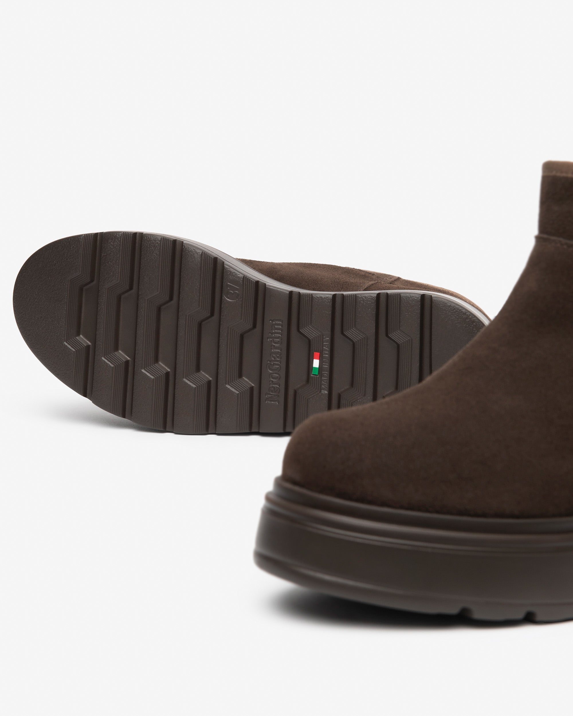 NeroGiardini Bottines Femme Velours 38 Plateforme 55mm