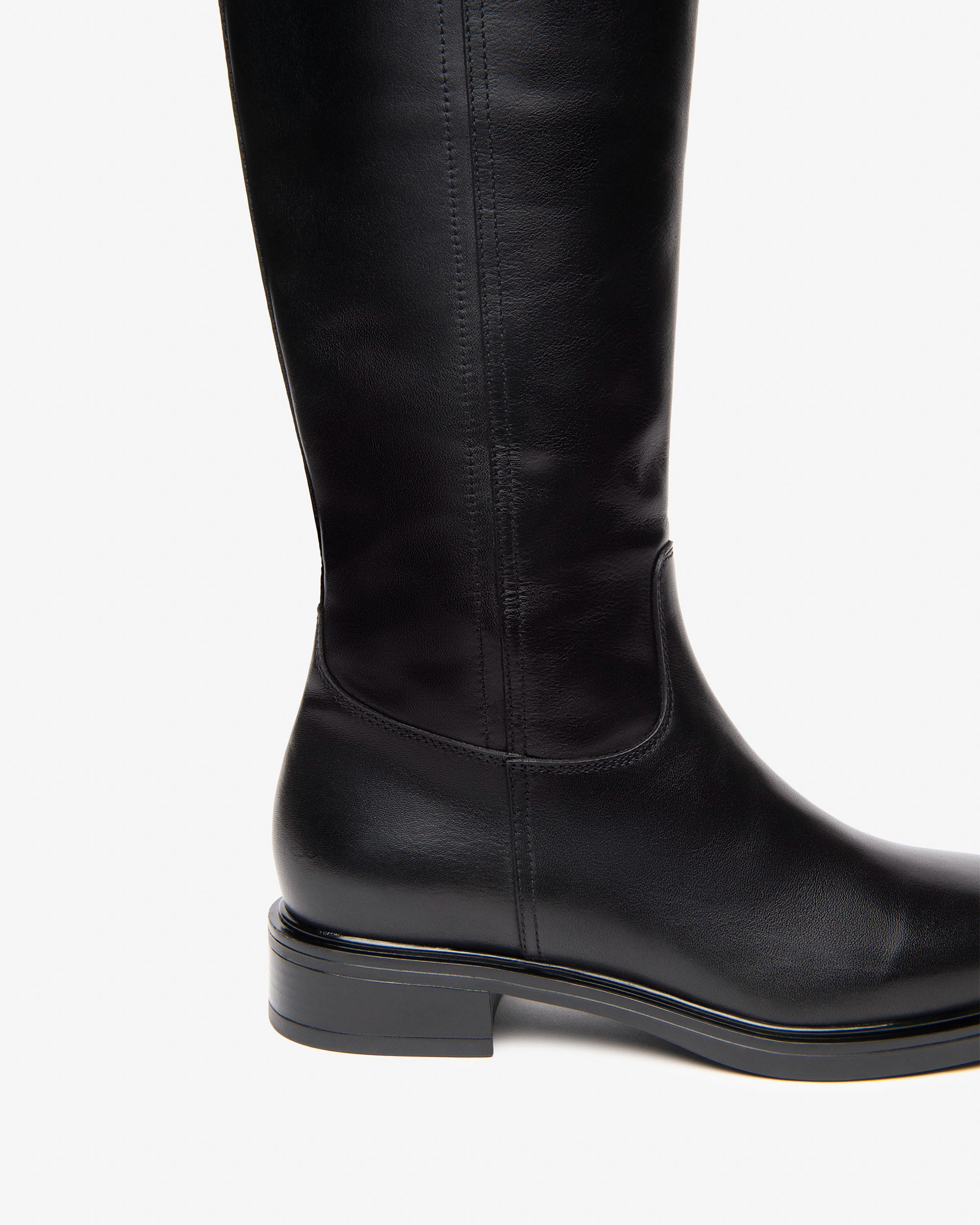 NeroGiardini Bottes Femme Cuir Talon Bloc 30 mm Zip