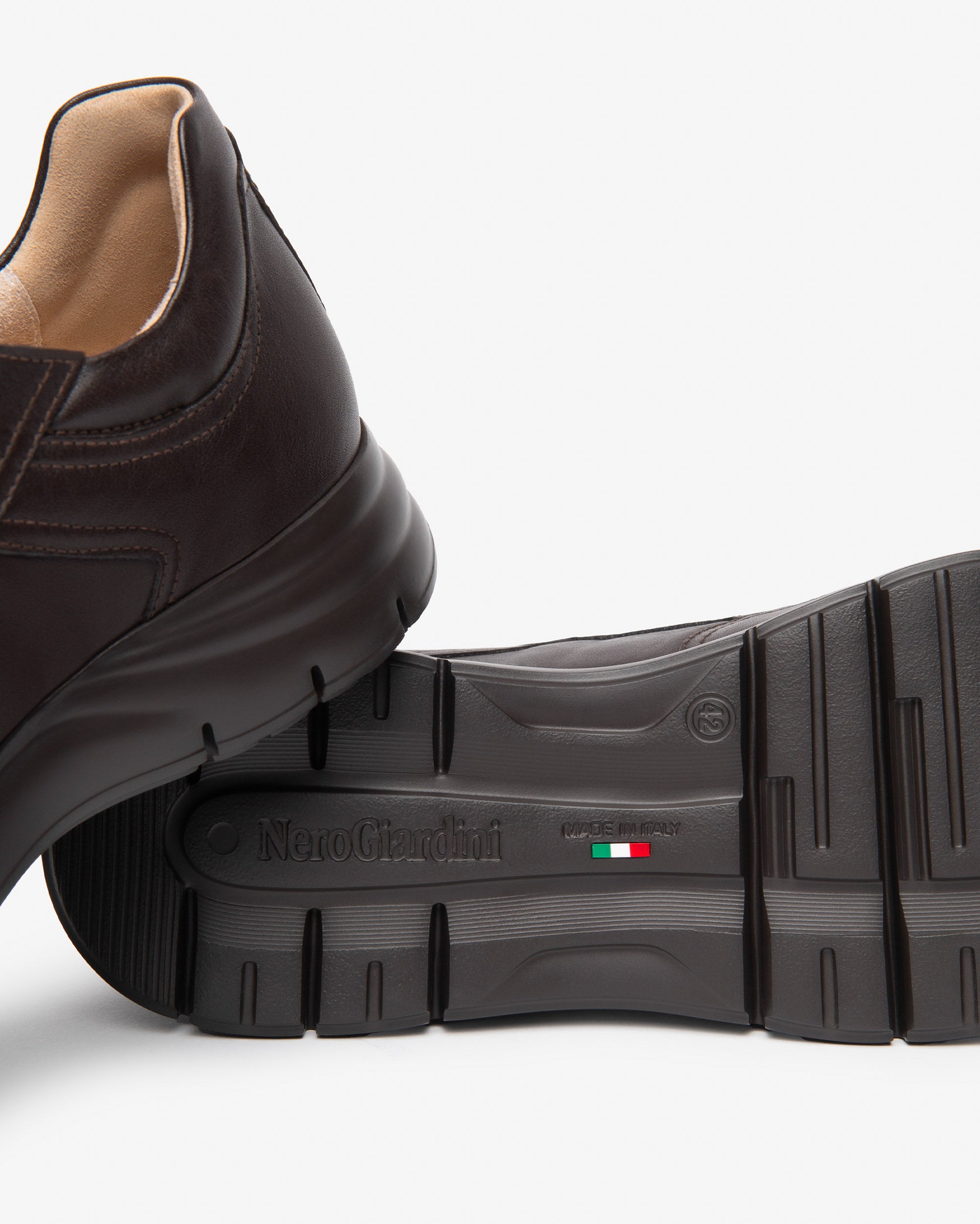 NeroGiardini Sneakers Homme Cuir Zip - Marche en Ville