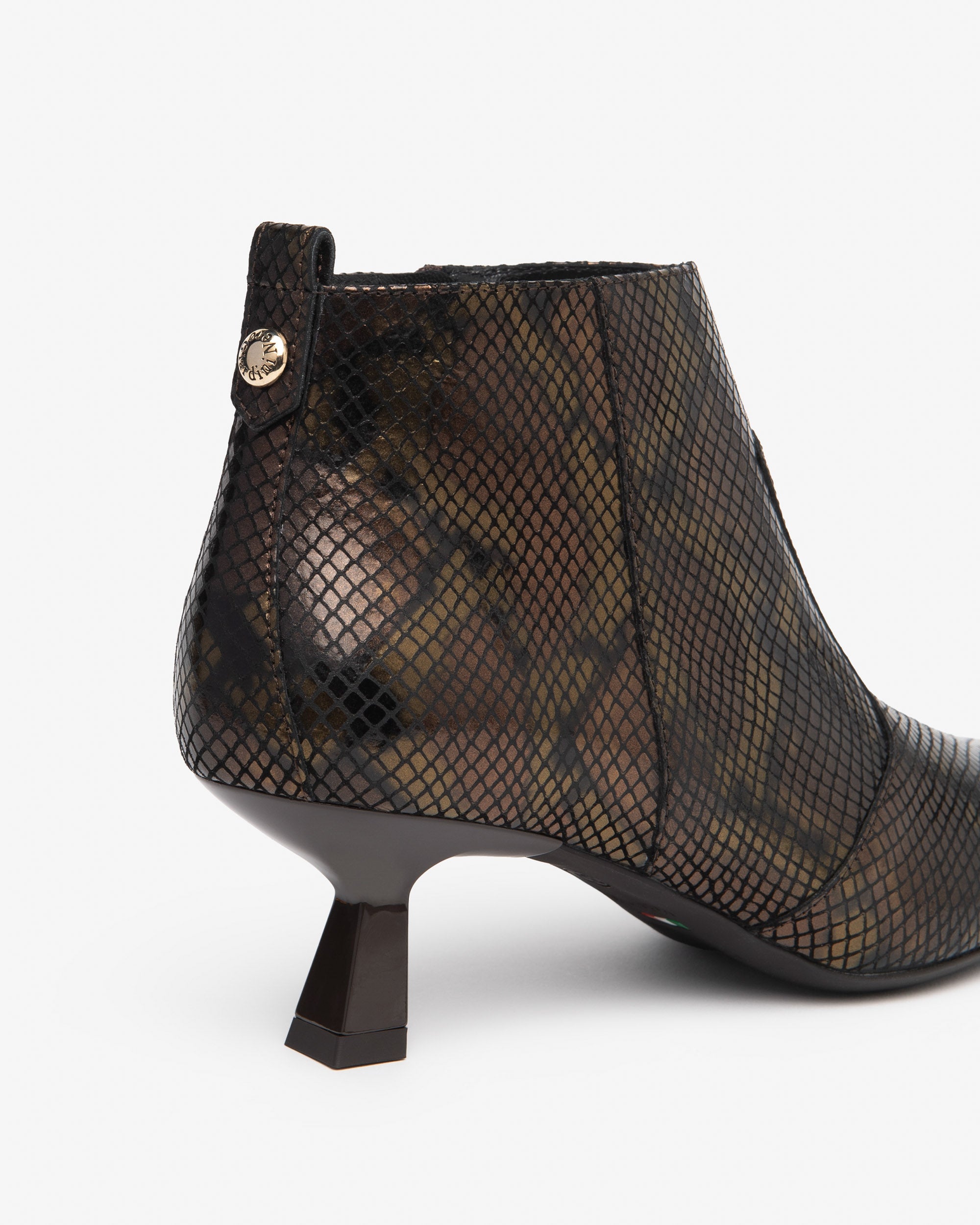 Nerogiardini Bottines Femme Cuir Bottine Vipère Talon 55 mm