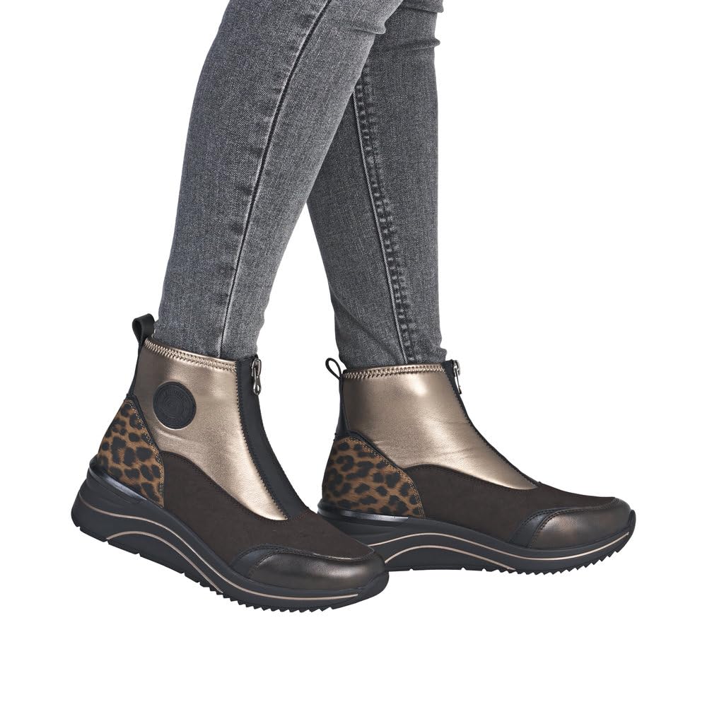 Remonte D0T78 bottines femme noir stretch