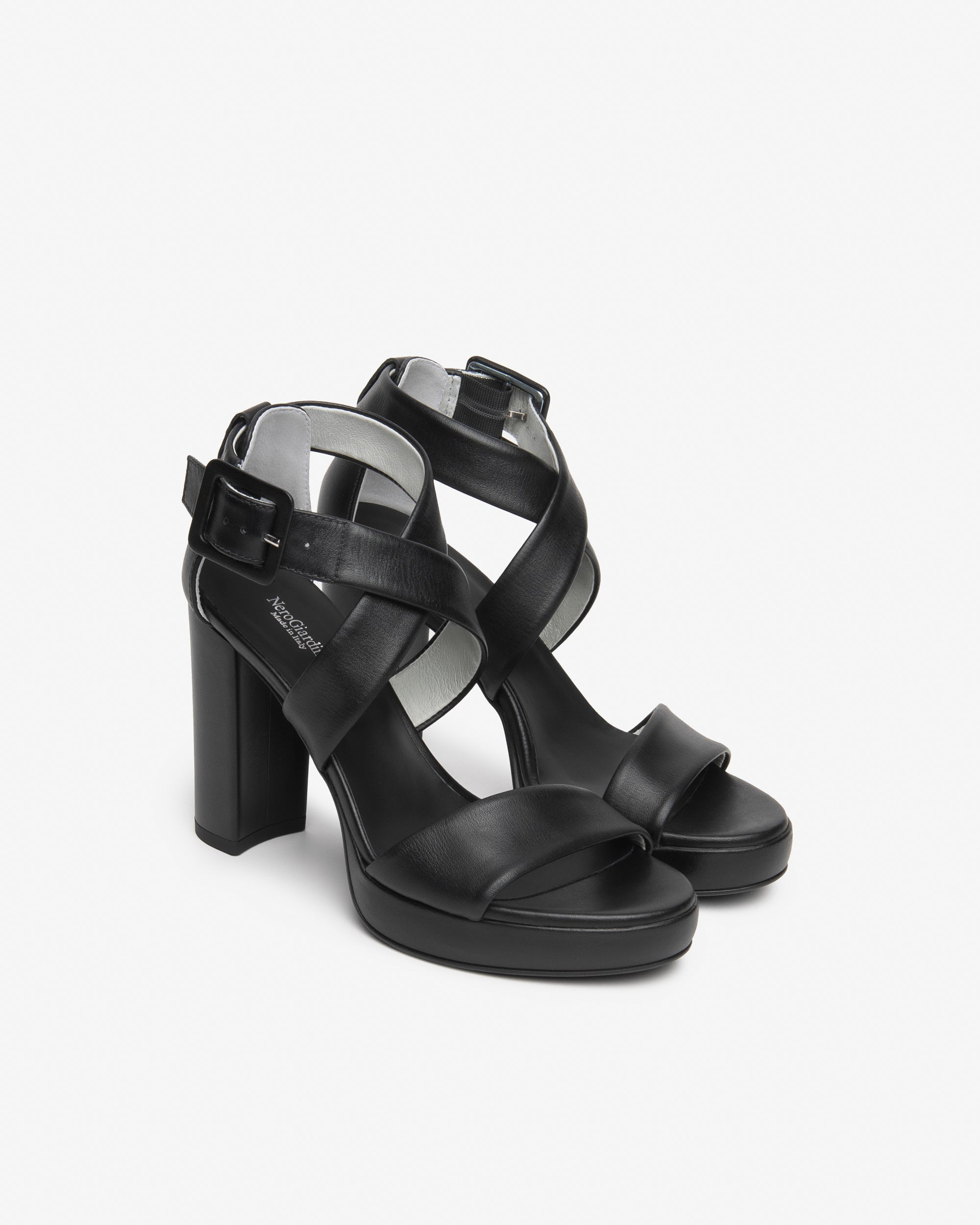 NeroGiardini Sandales Femme Cuir Made in Italy Été