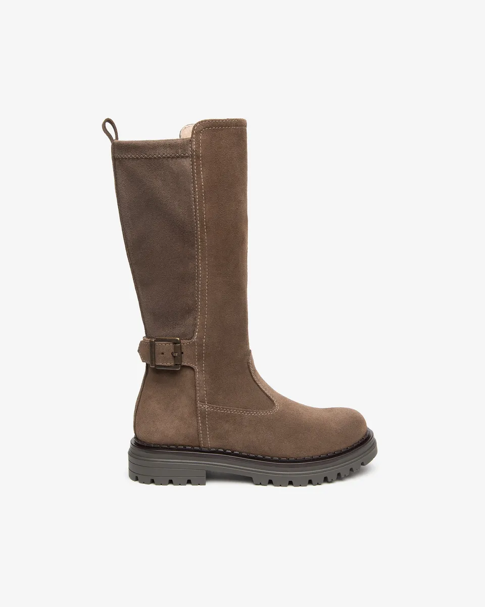 NEROGIARDINI Bottes Teen Fille Cuir Velours Tige Haute Pointure 35
