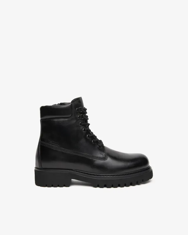 NeroGiardini Bottines Homme en Cuir lacets zip hiver