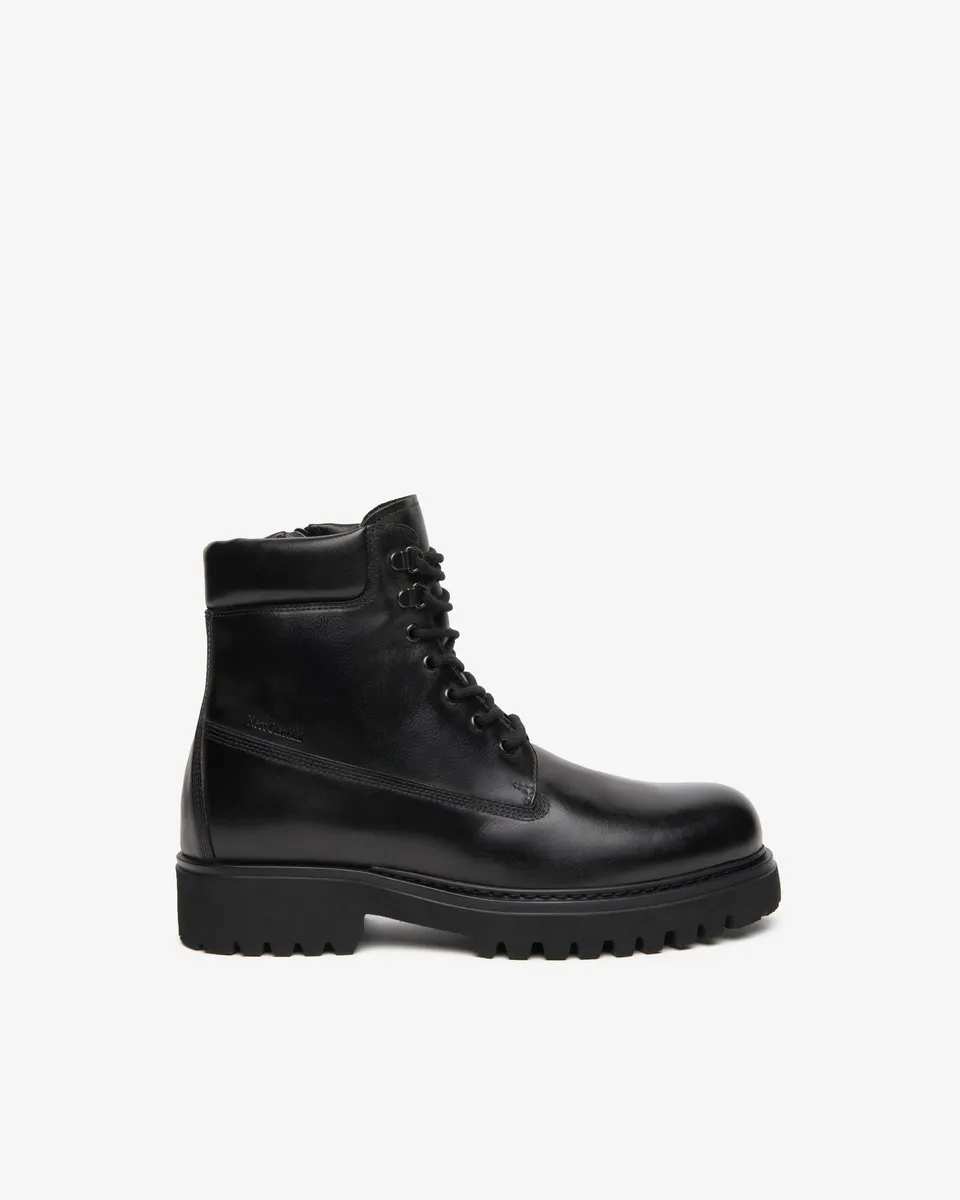 NeroGiardini Bottines Homme en Cuir lacets zip hiver