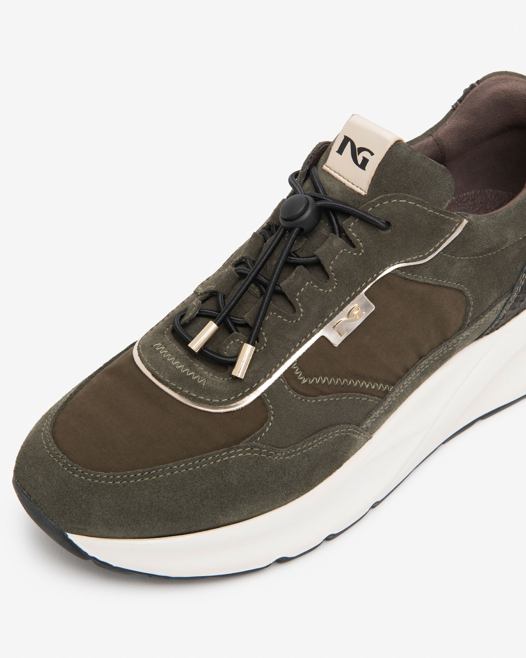 NeroGiardini Sneakers femme cuir toile semelle 45 mm 38