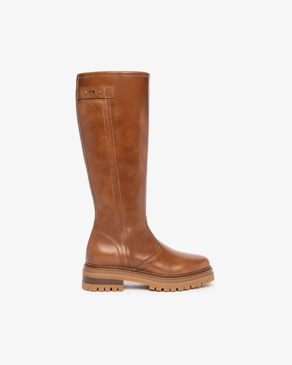 NeroGiardini Bottes Femme Cuir Hautes Hiver