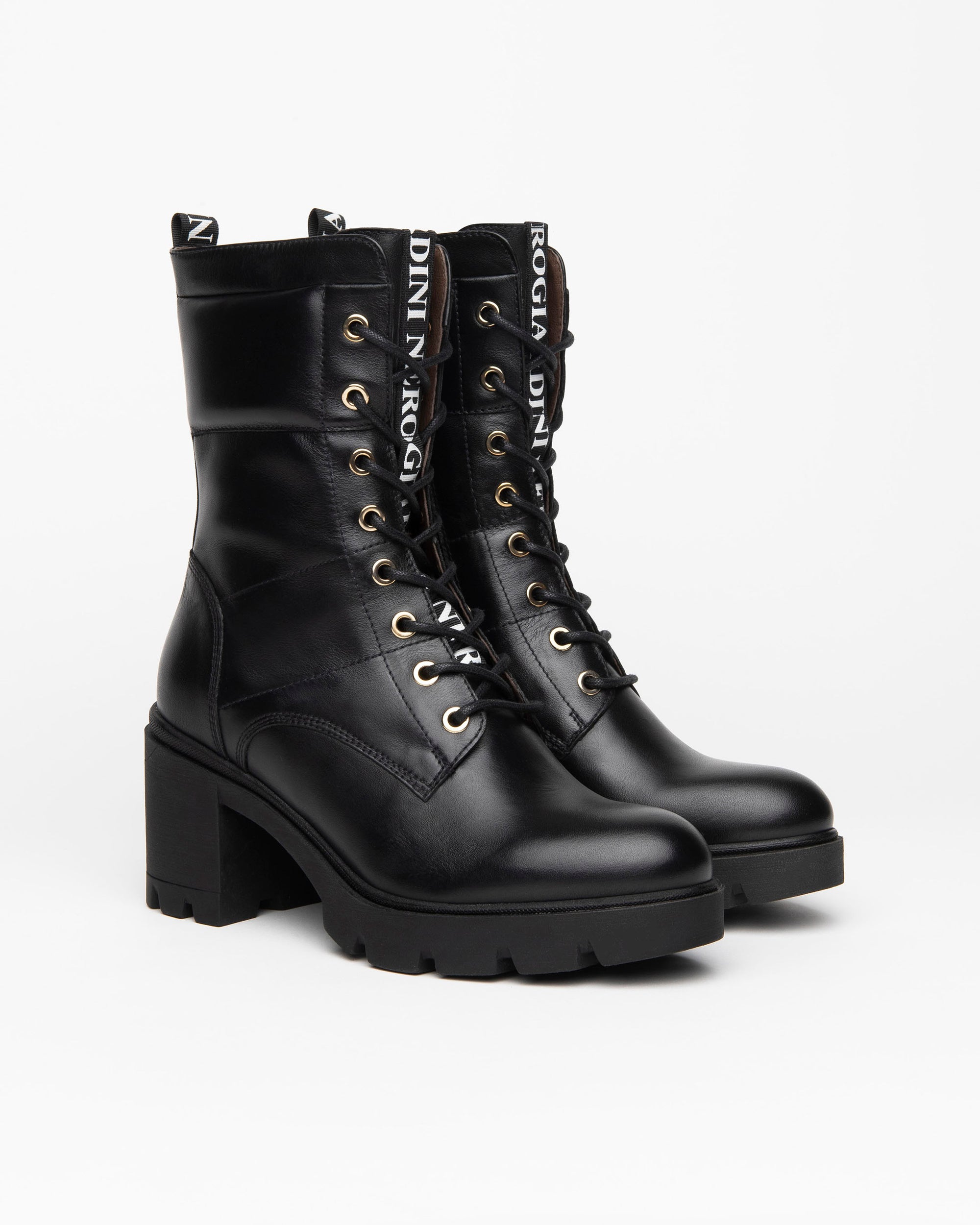 NeroGiardini Bottines Femme Cuir Lacets Talon 8 cm
