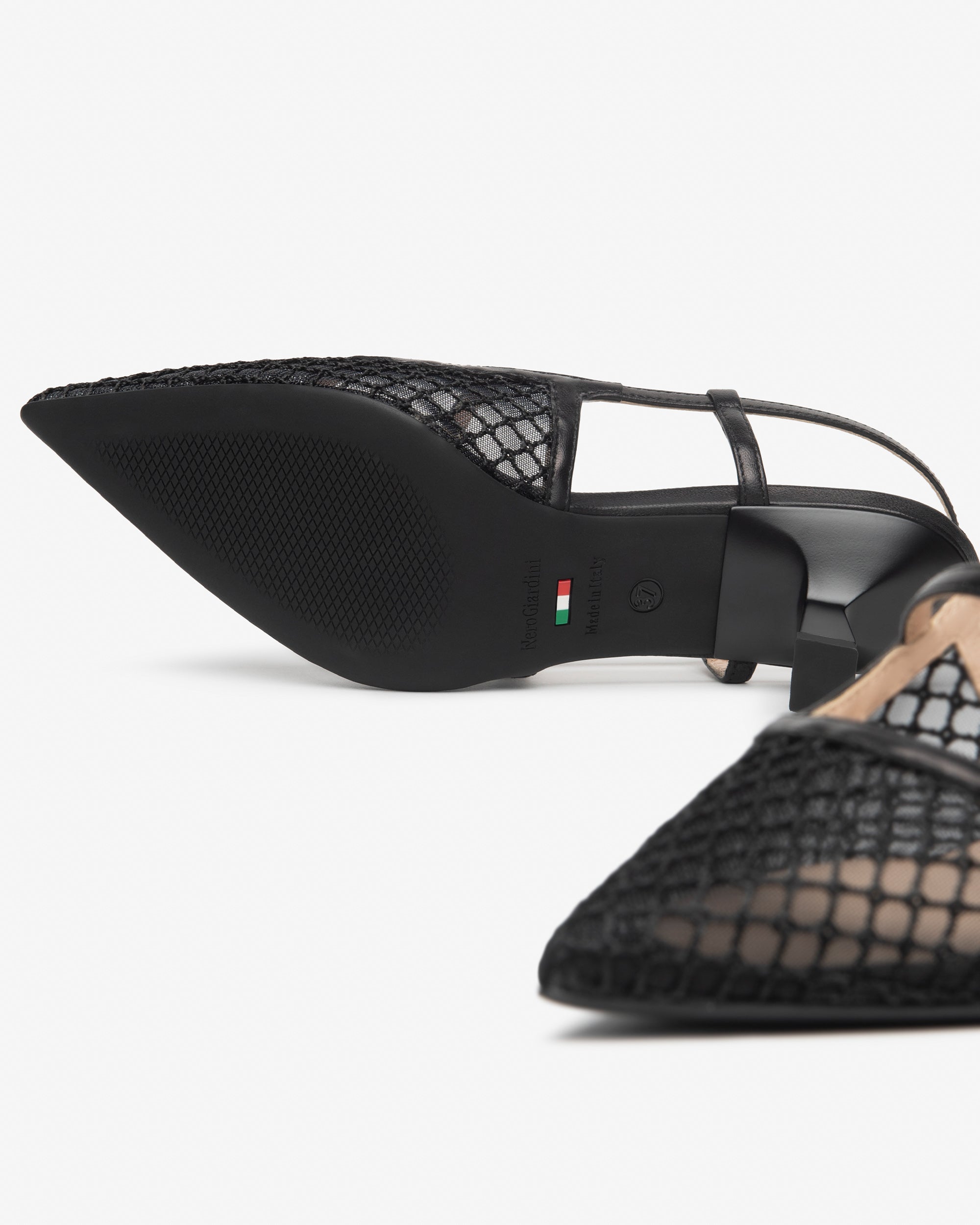 NeroGiardini Slingbacks Femme Cuir et Toile Ville