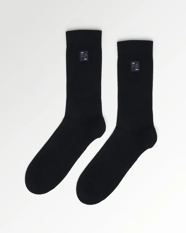 Filling Pieces Patch chaussettes noires coton
