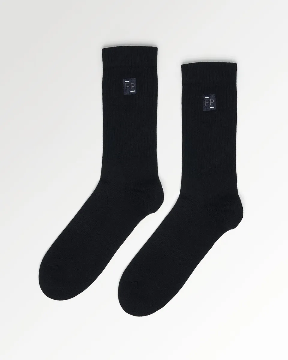 Filling Pieces Patch chaussettes noires coton