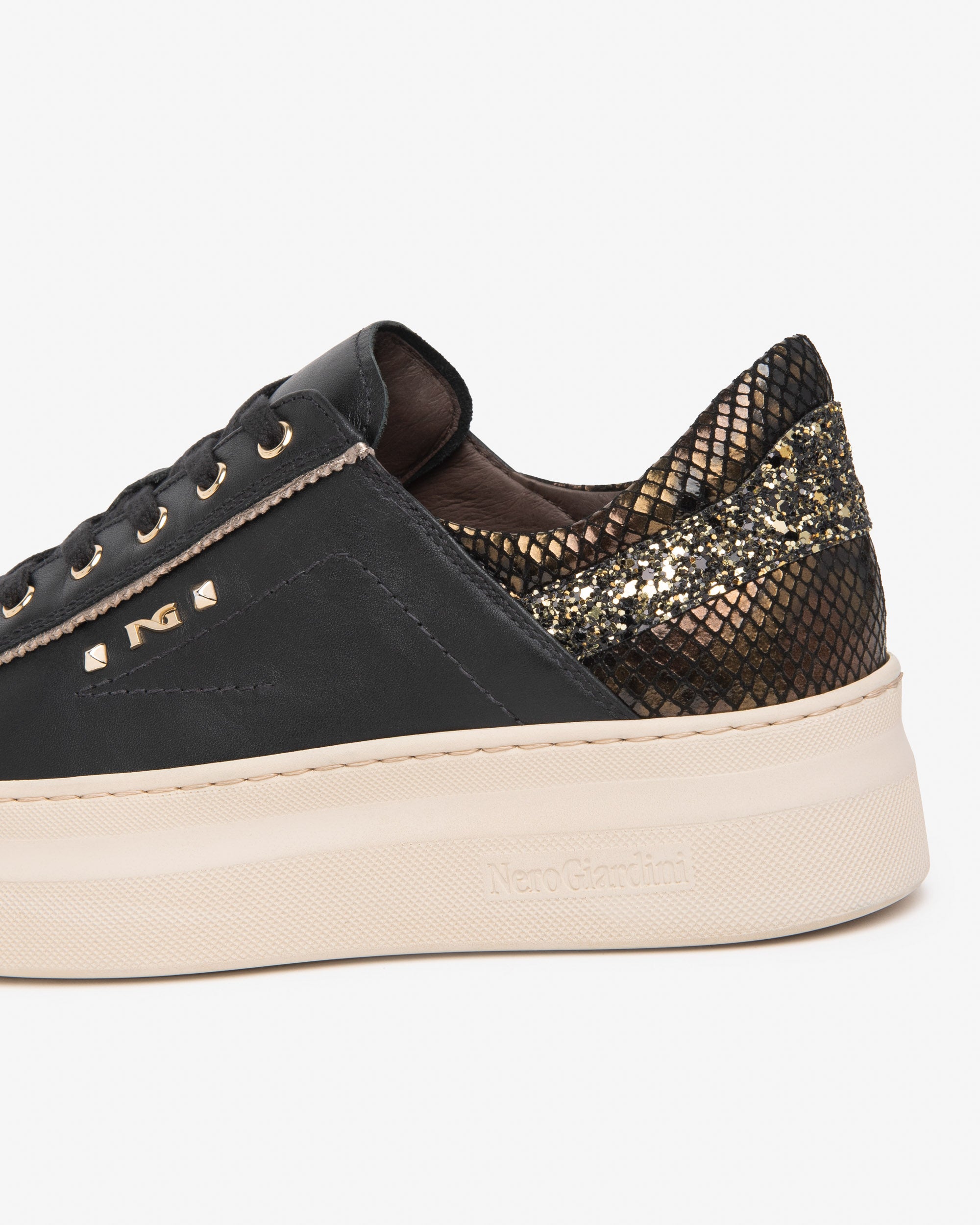NeroGiardini Sneakers Femme Cuir Baskets Plateforme 45mm