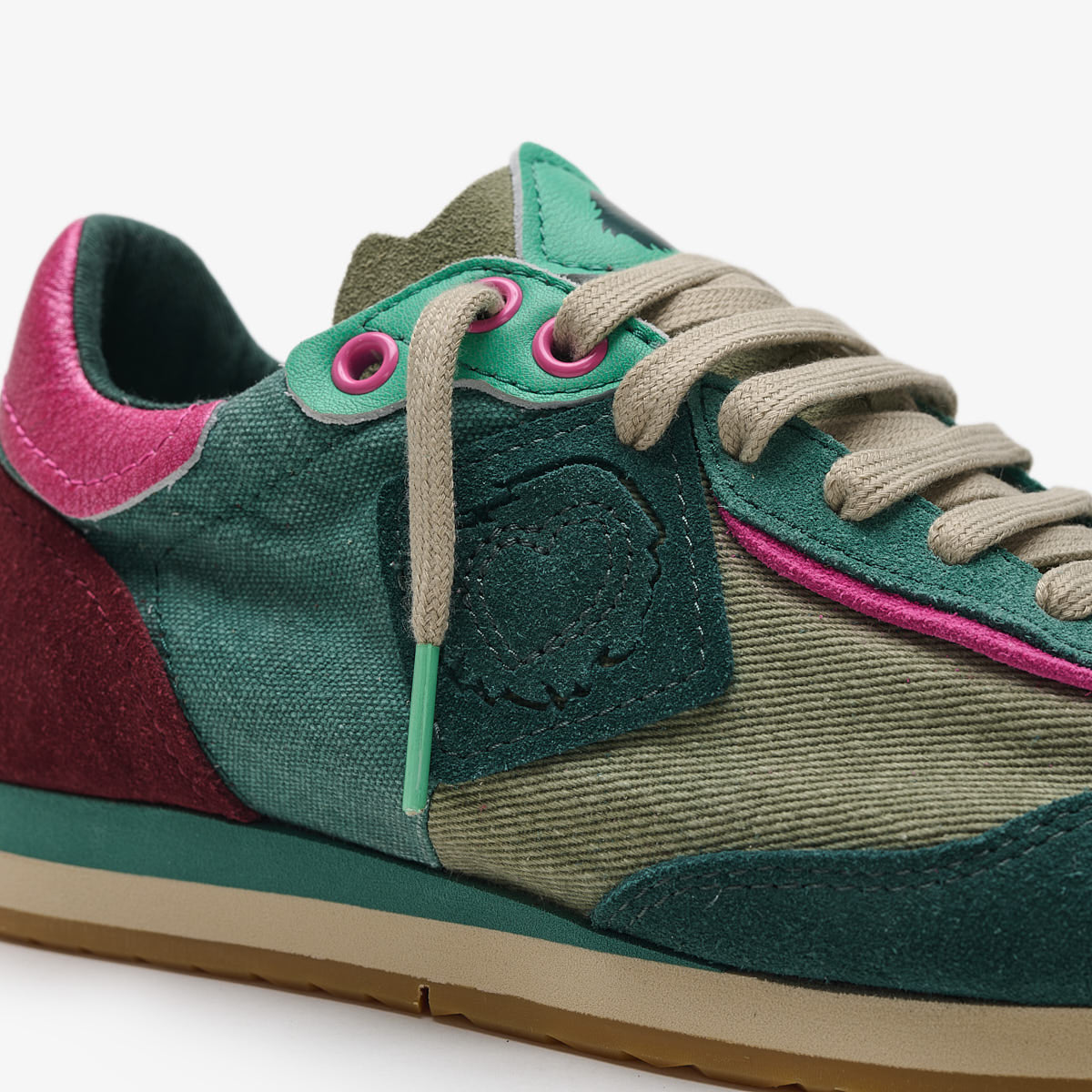 Satorisan Ensō Gaia baskets vert diving green cuir