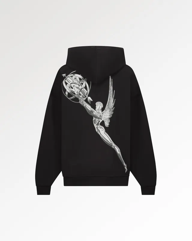 Filling Pieces Zip Hoodie Chrome Trophy sweat zippé noir coton bio