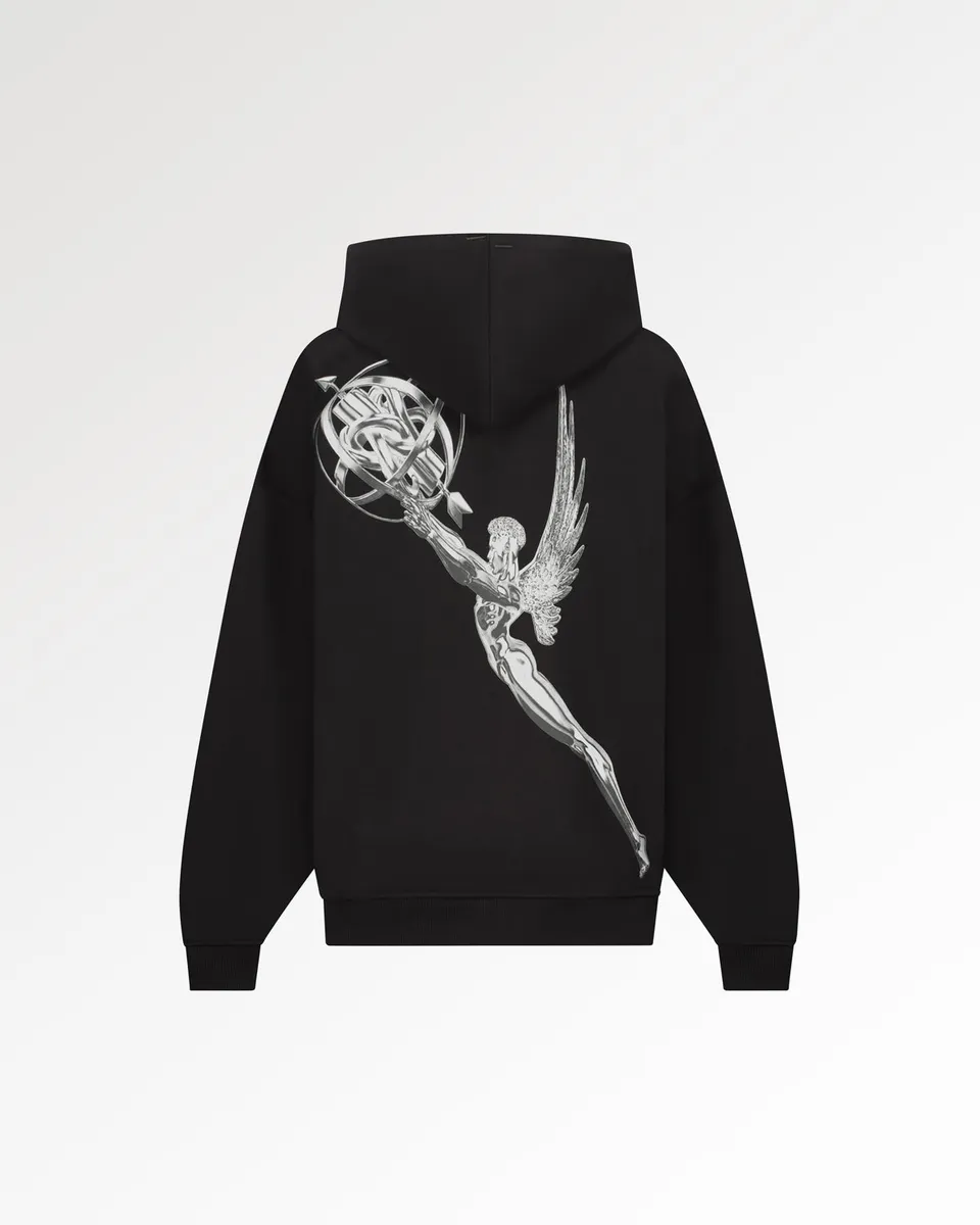 Filling Pieces Zip Hoodie Chrome Trophy sweat zippé noir coton bio