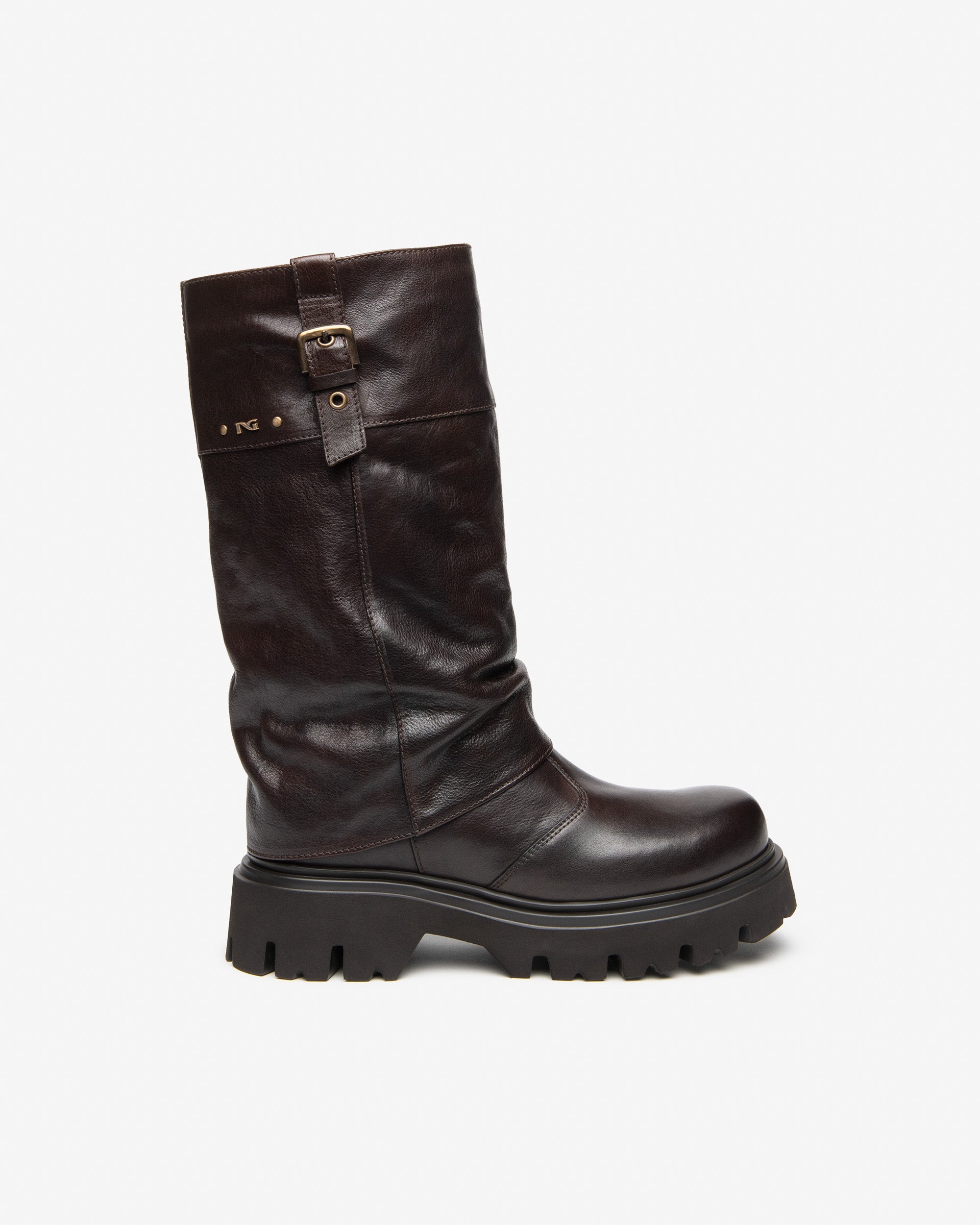 Nerogiardini Bottes Biker Femme Cuir Talon 55 mm