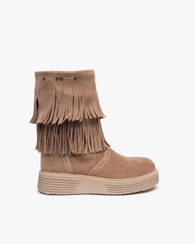 Nerogiardini Bottines Teen Fille Velours 34 Franges Zip