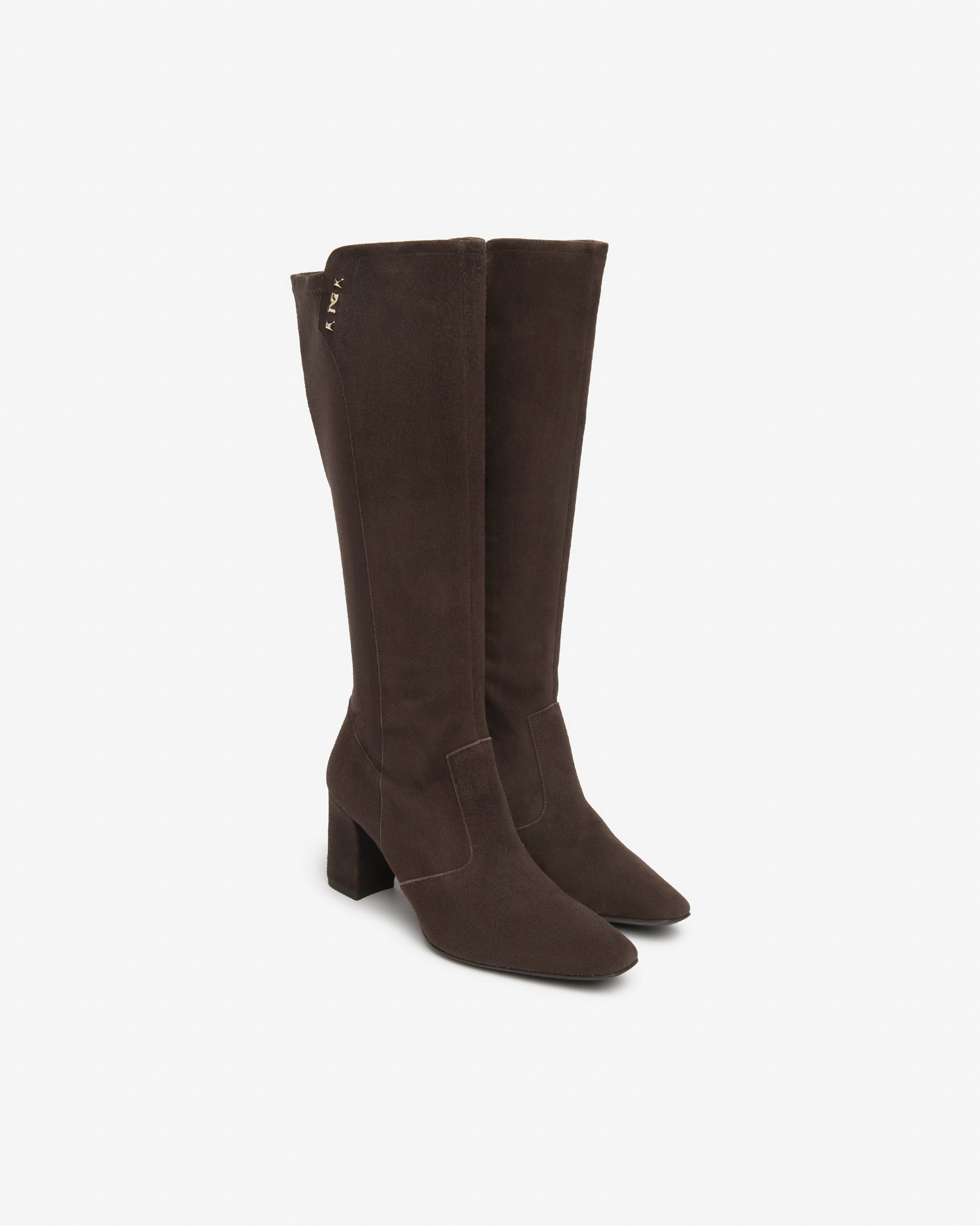 Nerogiardini Bottes Femme Daim Talon Bloc 75mm Zip