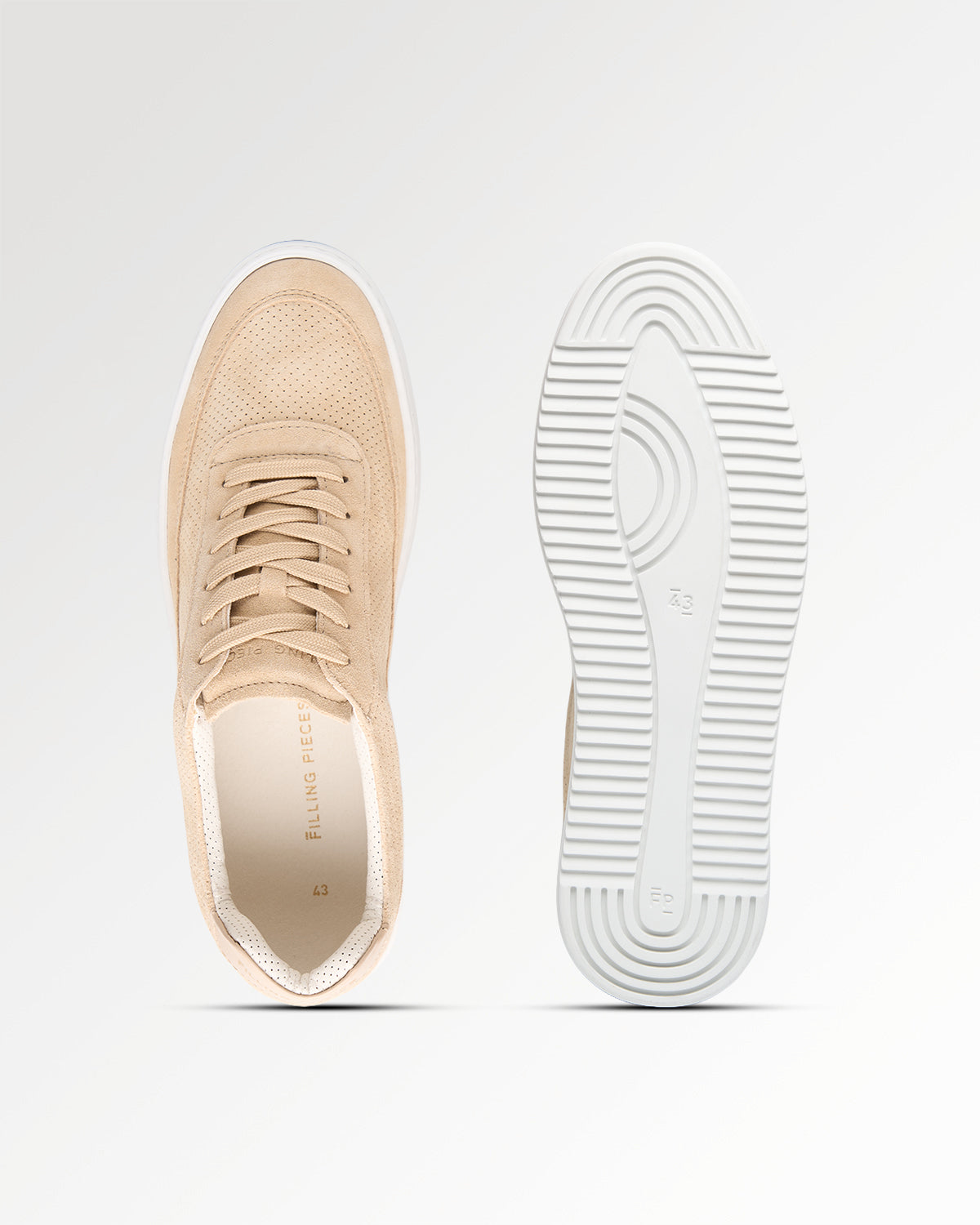 Filling Pieces Mondo Suede Perforated sneakers sand homme