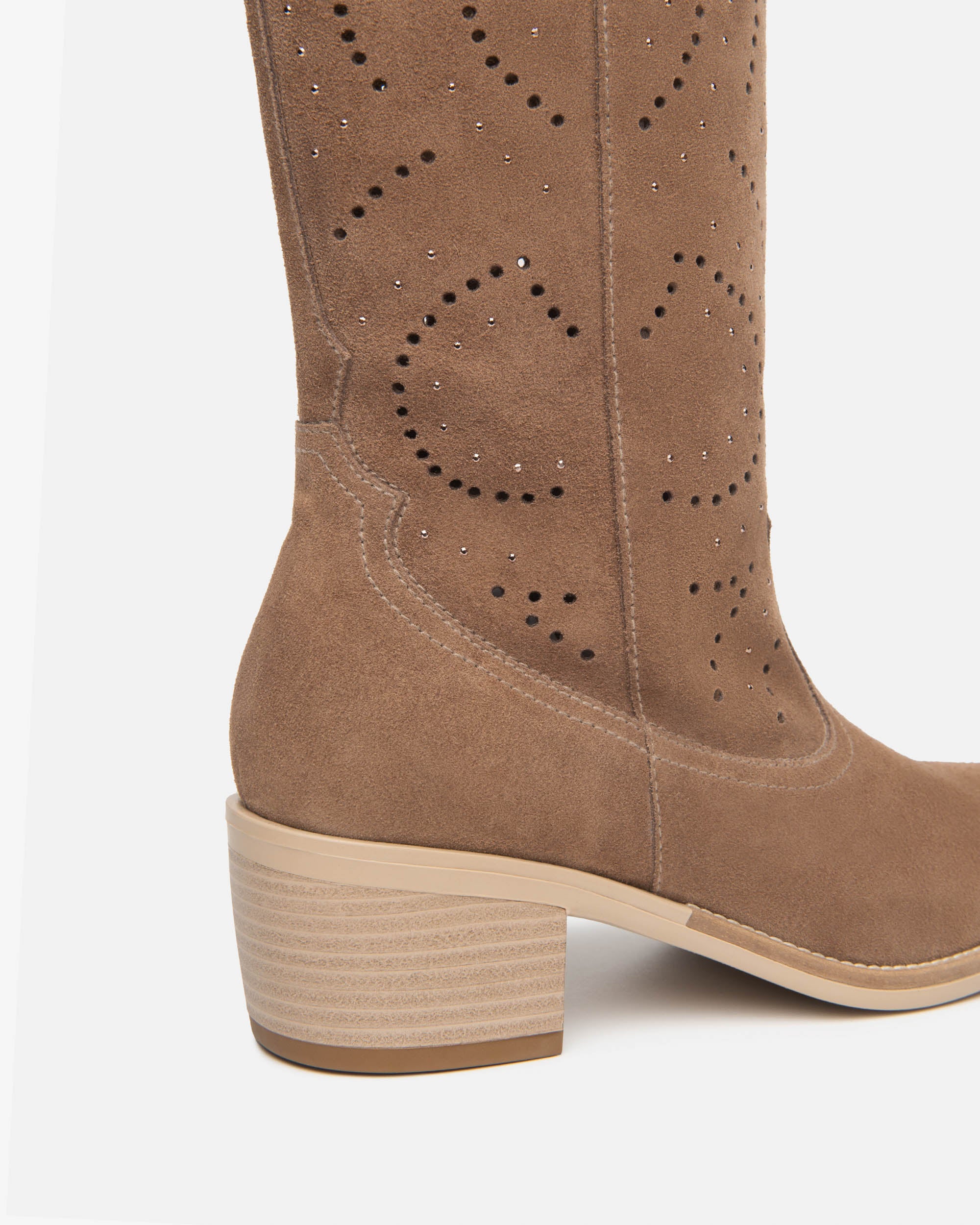 NeroGiardini Bottes Femme Cuir Velours Made in Italy