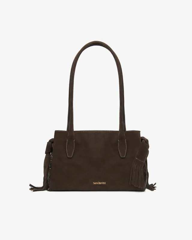 NeroGiardini Sac Bowling Femme Daim Franges
