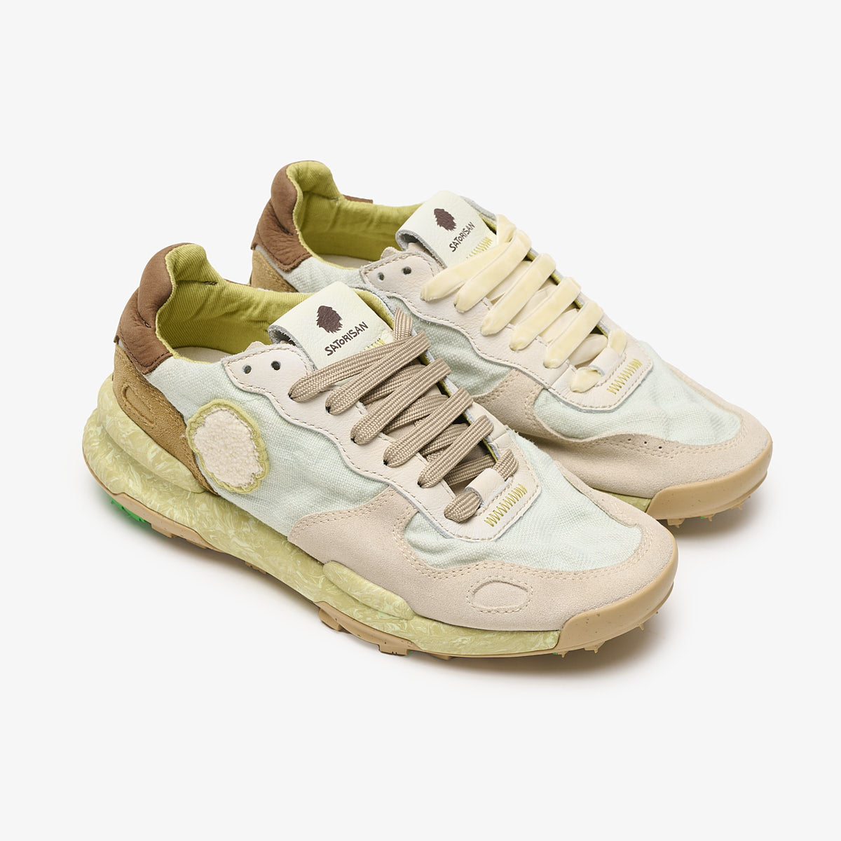 Satorisan Chacrona Linen baskets lin Cloudy Green