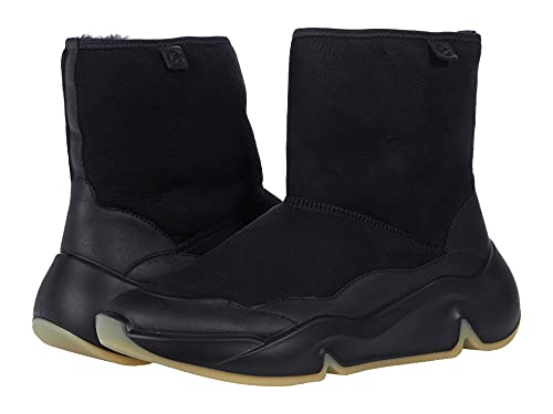 ECCO Chunky bottes hiver femme noir cuir doublure polaire